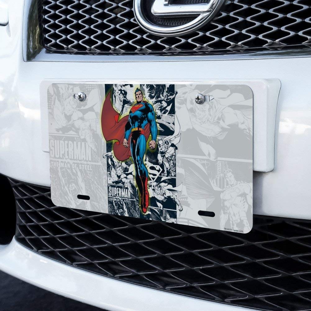 GRAPHICS & MORE Superman Glowing Aura Novelty Metal Vanity Tag License Plate