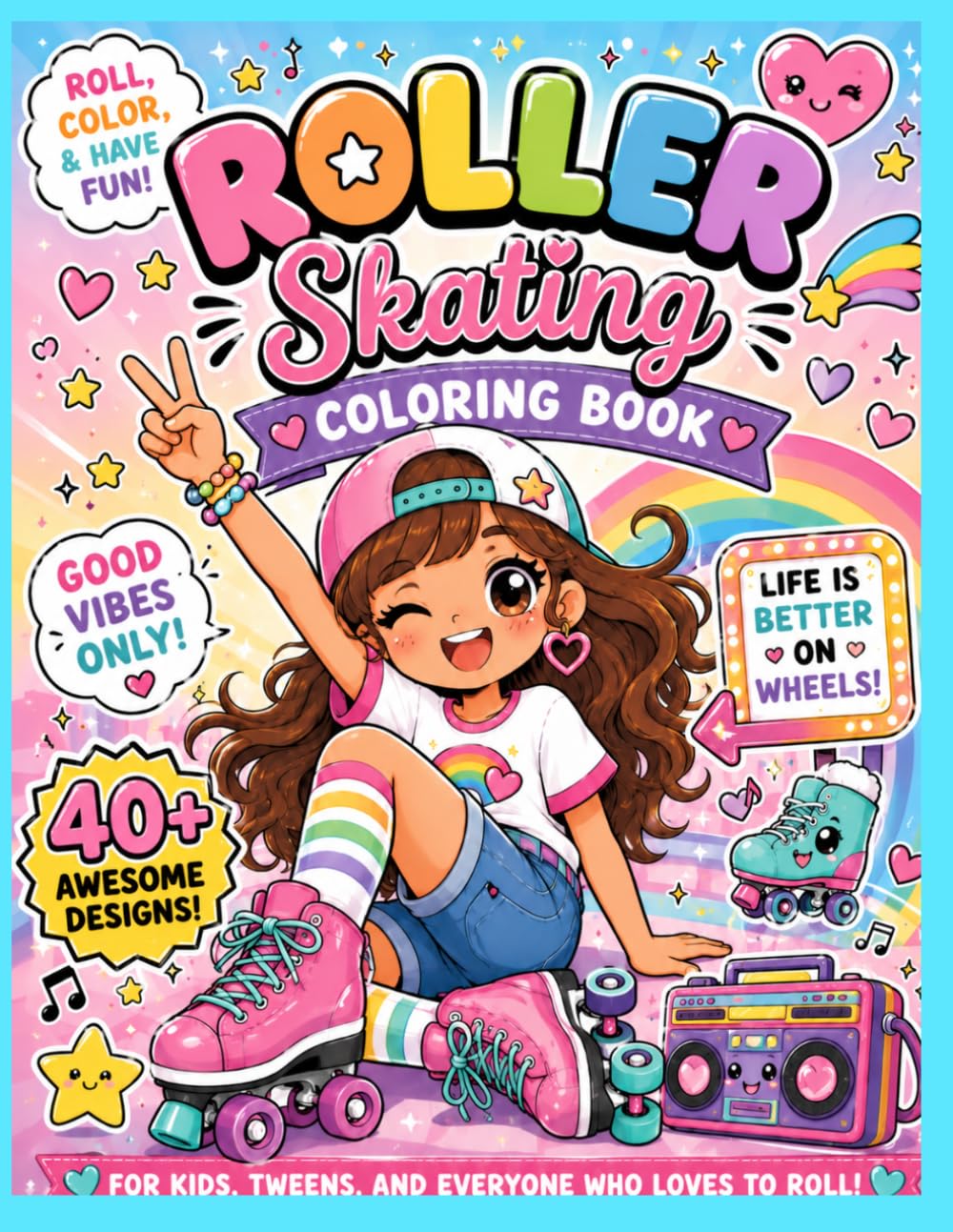 Roller Skating Coloring Book for Kids and Tweens (Big Adventures Coloring Series)