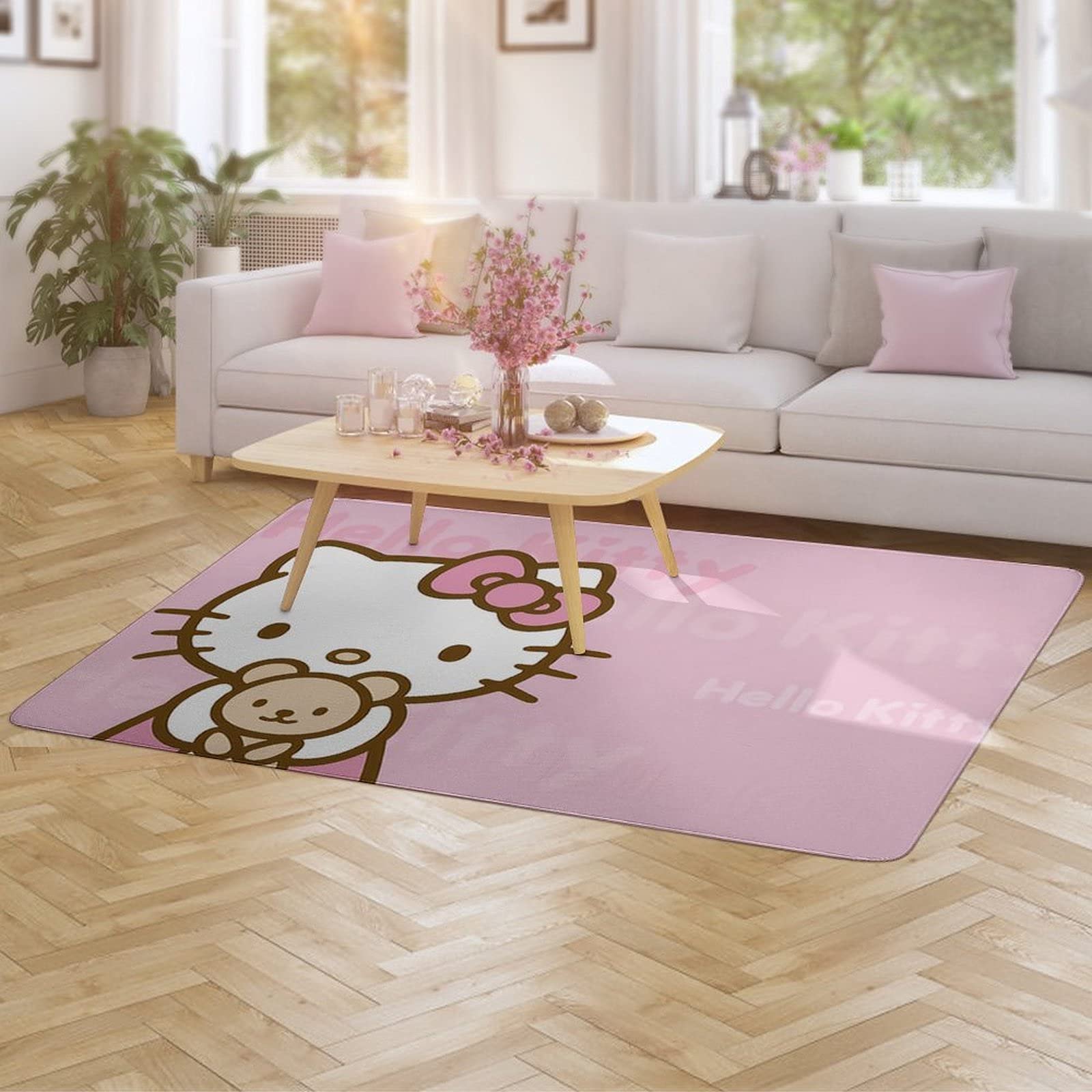 Amazon | ハローキティ カーペットマットラグ 絨毯 ラグマット フロア