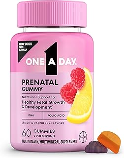 One A Day Prenatal Vitamins for Women Gummies- Pregnancy Vitamins for Women with Folic Acid, DHA, Iodine, Prenatal Gummies, Iron-Free, 60 Ct