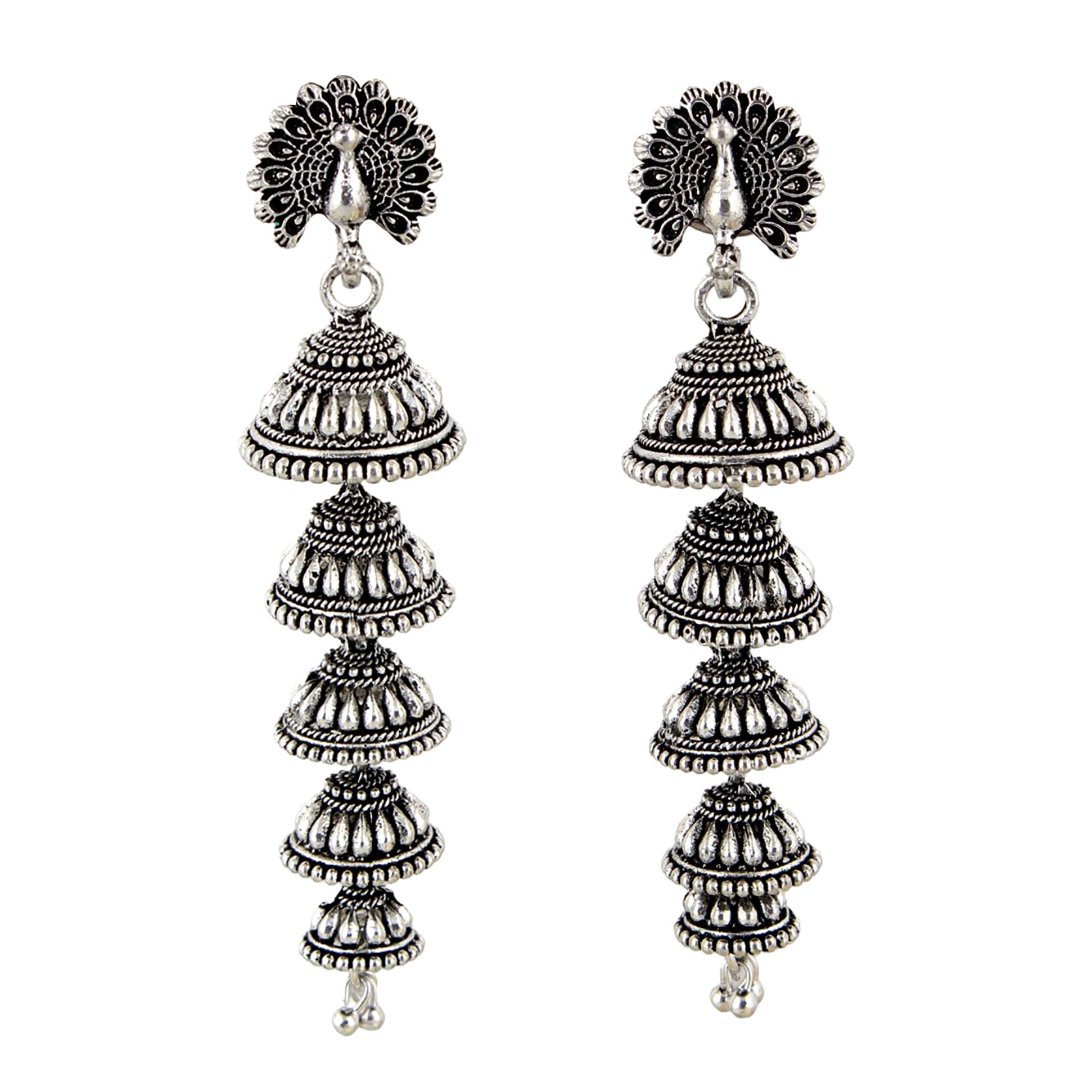 See full amazon price history chart for LUCKY JEWELLERY Traditional Designer Jhumki Ethnic Oxidised Silver Black Polish Long Five Layered Jhumki Earring for Girls & Women (126-XJO-1841-S) LUCKY JEWELLERY Traditional Designer Jhumki Ethnic Oxidised Silver Black Polish Long Five Layered Jhumki Earring for Girls & Women (126-XJO-1841-S) (B0CY4X4J6J) Amazon Price History, Amazon Price Tracker