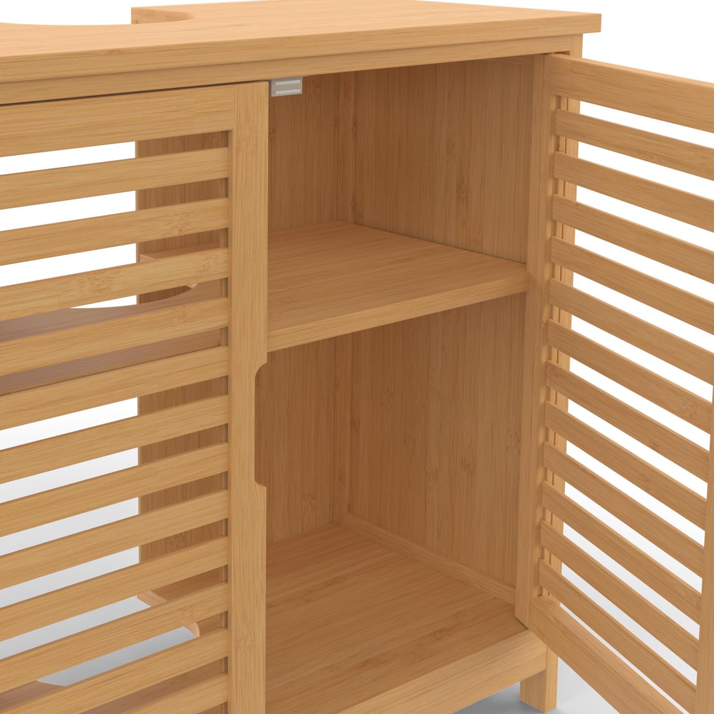 IDMarket - Waschbeckenunterschrank Badezimmer Bambus BEA : Amazon.de:  Kche, Haushalt & Wohnen