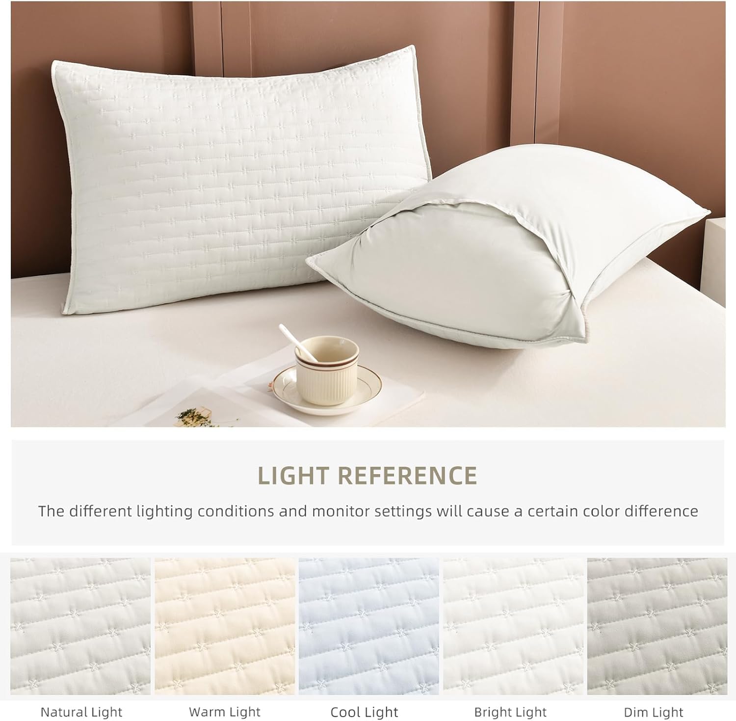 Lady Ann Oversized King Size Bedspread 128x120, 3pcs Extra Large Lightweight Summer Quilt Coverlet King Size,Wheat Cal King Quilt Bedding Blanket Thin Comforter Bed Cover Ultra Soft and Cozy - Image 9