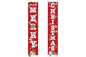 Christmas Decorations 13 x 70 Inch Door Banner Outdoor, Merry Christmas Front...