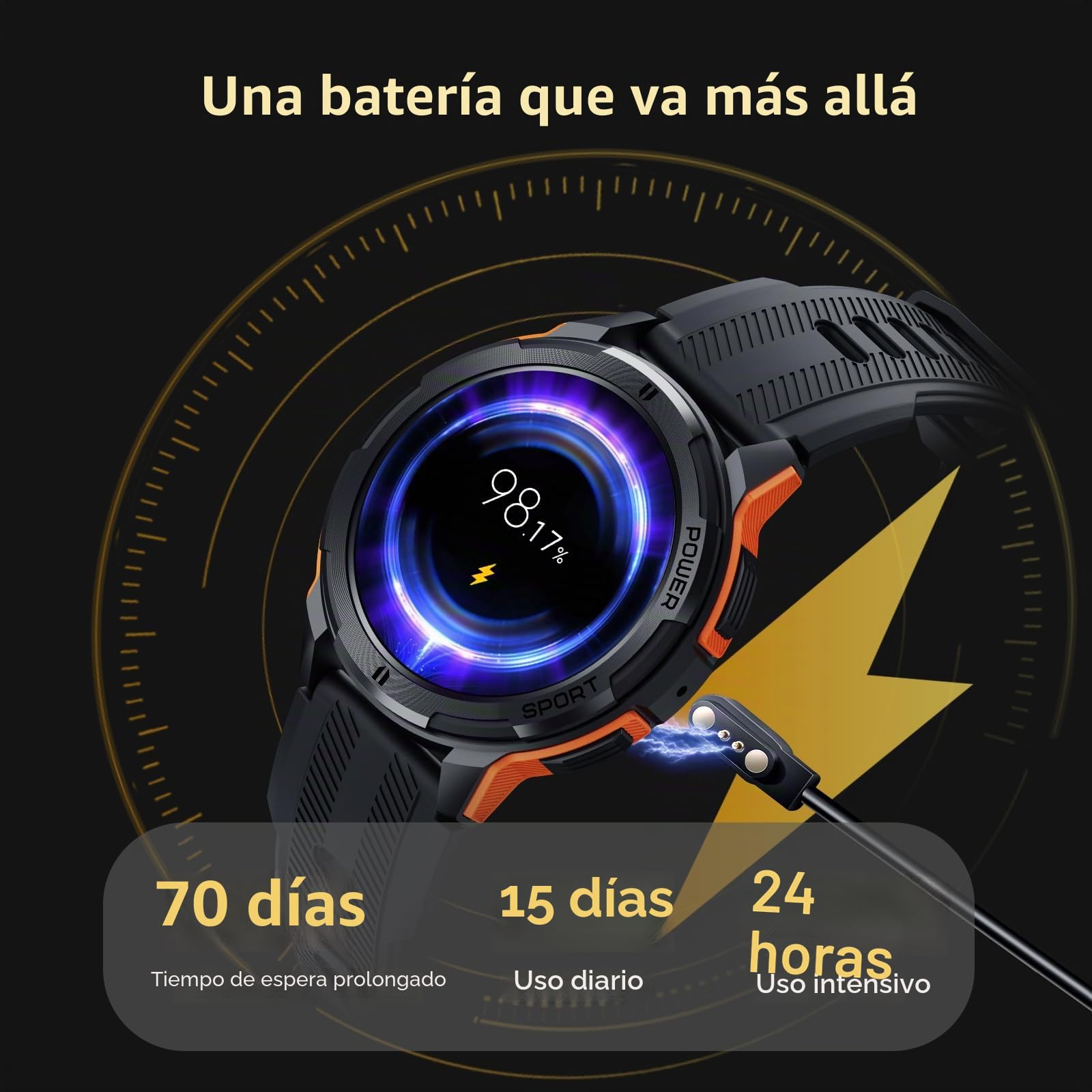 BT10 (Montre connectée - 1.43'') Black