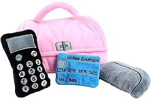 Midlee Plush Purse Find-a-Toy Makeup Dog Toy