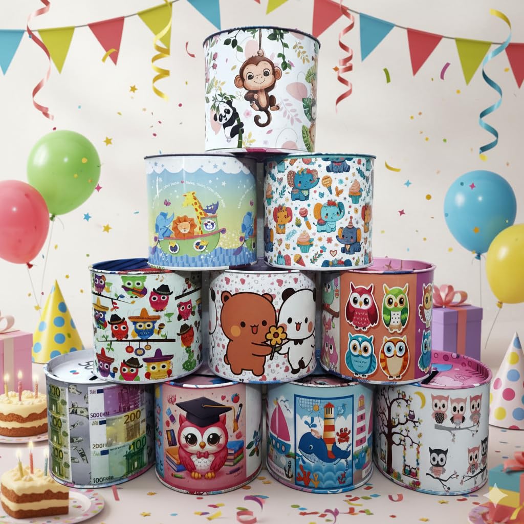 Ayla World Piggy Banks - Set of 6 for Kids -4