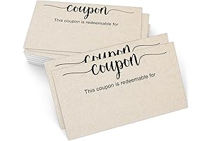 321 Done Blank Tan Love Coupon Cards for a Romantic Valentine's Day!