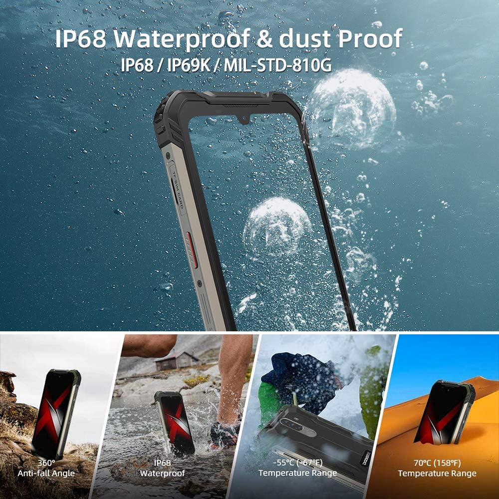 DOOGEE S58 PRO IP68 IP69K MIL-STD-810G resistance