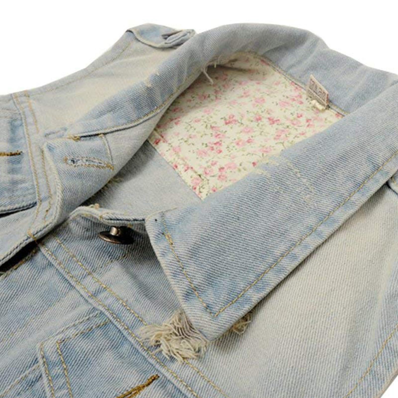 Gilet in Denim da Donna Senza Maniche Casual Vacanze Primavera Estate