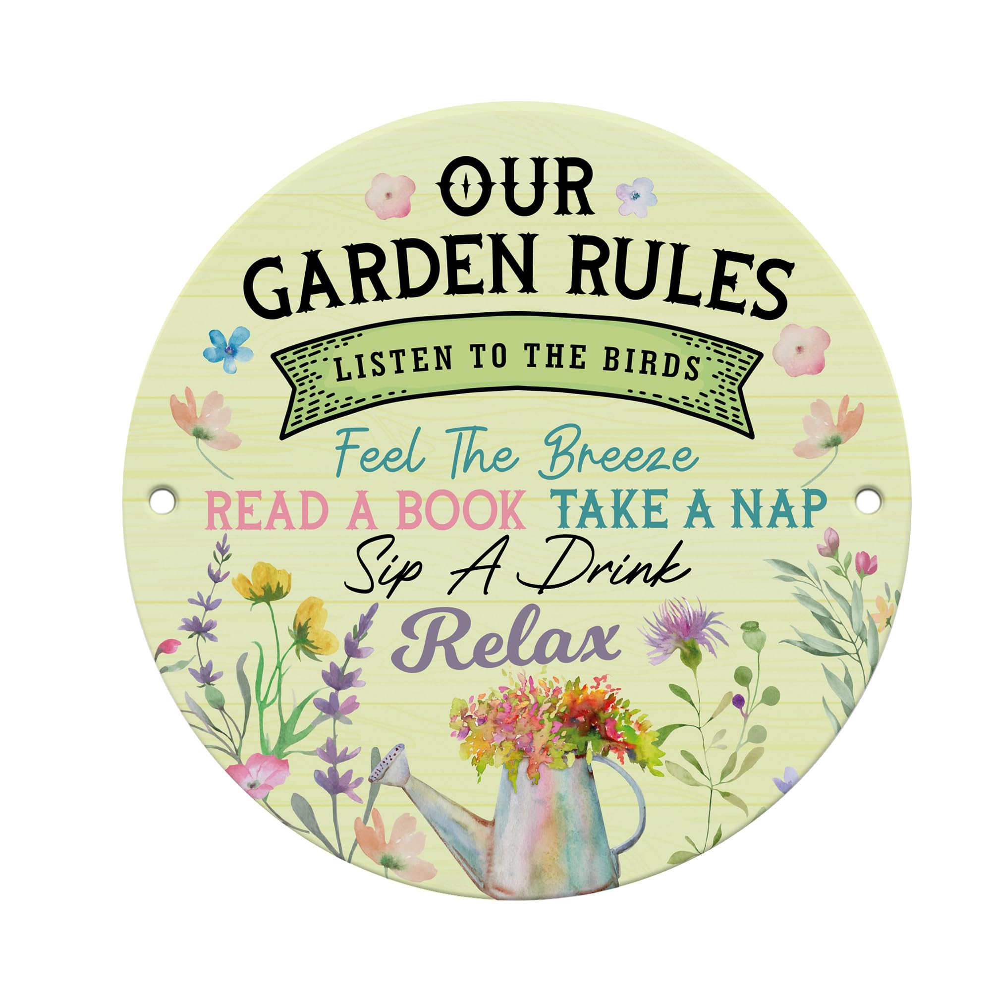 Red Ocean Our Garden Rules Acrylic Garden Sign Outdoor Friendship Plaque Funny Garden Plaque For Outside Shed Sign Yard Signs