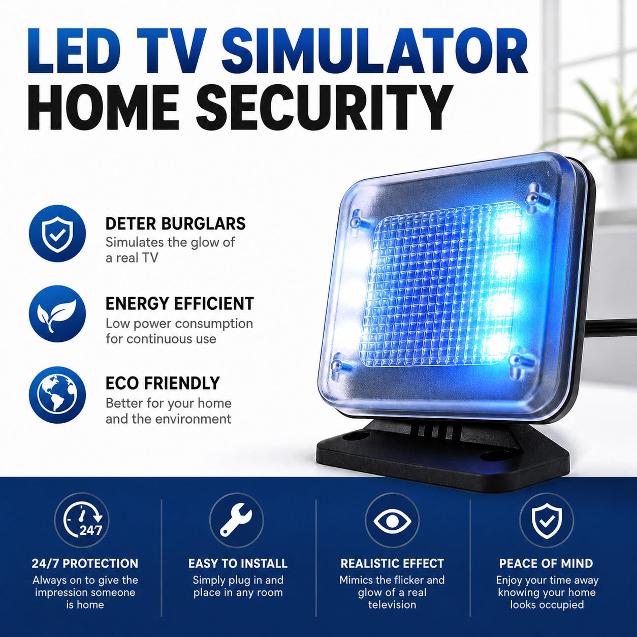TV-Simulatore TV A LED, Simulatore Falso TV A Colori, Attraverso La Simulazione della Luce per L'Utilizzo Come Protezione Antieffrazione Big