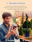 Meross Prise intelligente extérieure, sortie Wi-Fi extérieure avec 3 Sockets indépendants compatibles avec Apple Homekit, Alexa, Google Home et SmartThings, Voix & Télécommande, minuterie, 2.4 GHz seulement