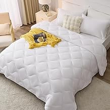 WAVVE Piumino Matrimoniale Premium Quattro 4 Stagioni 240x260 cm, Piumone Matrimoniale Invernale/Autunnale 260x240 - Coperta Trapunta 240 x 260 in Microfibra Sintetico, Bianco