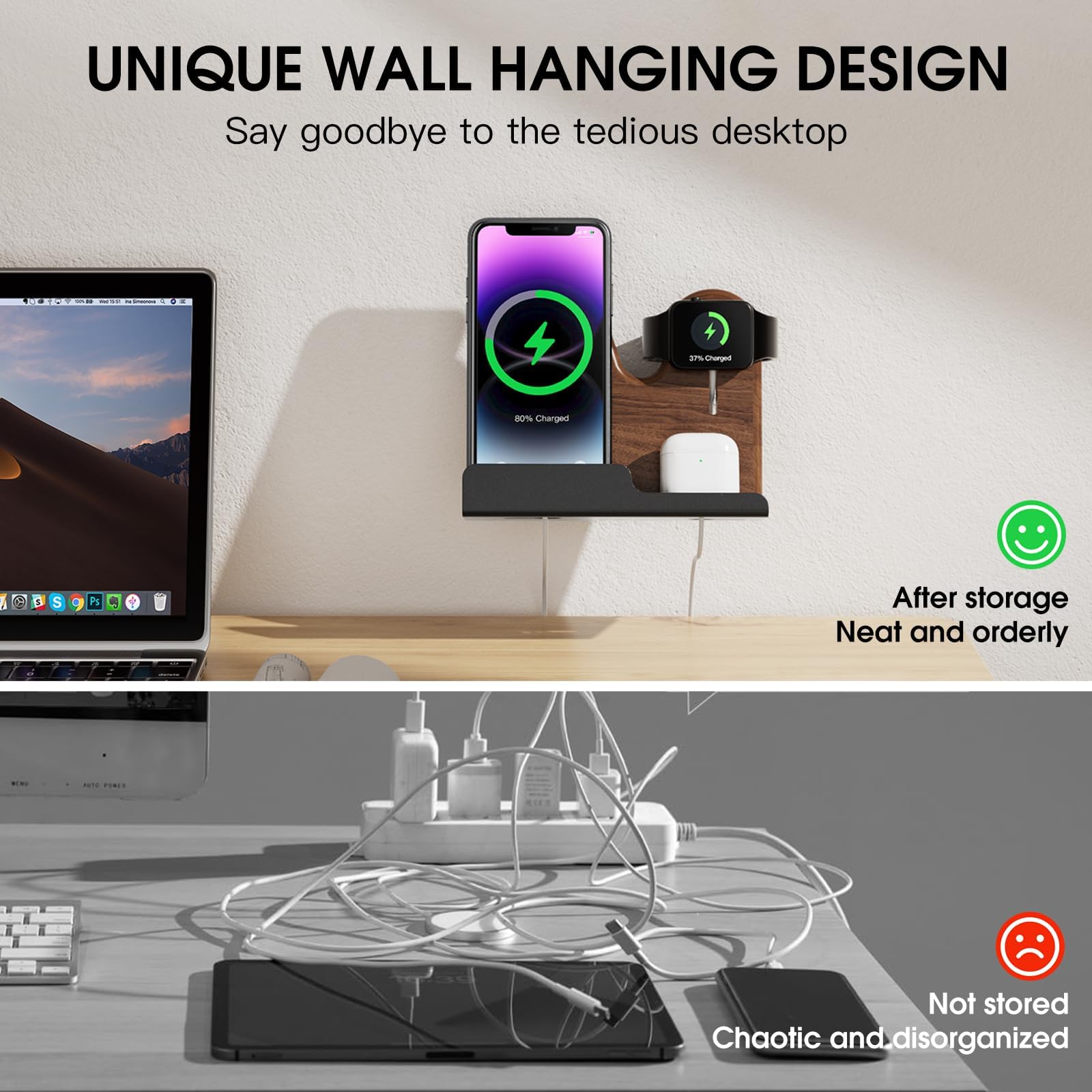 Wall Mount Compatible With Magsafe Charger Stand In