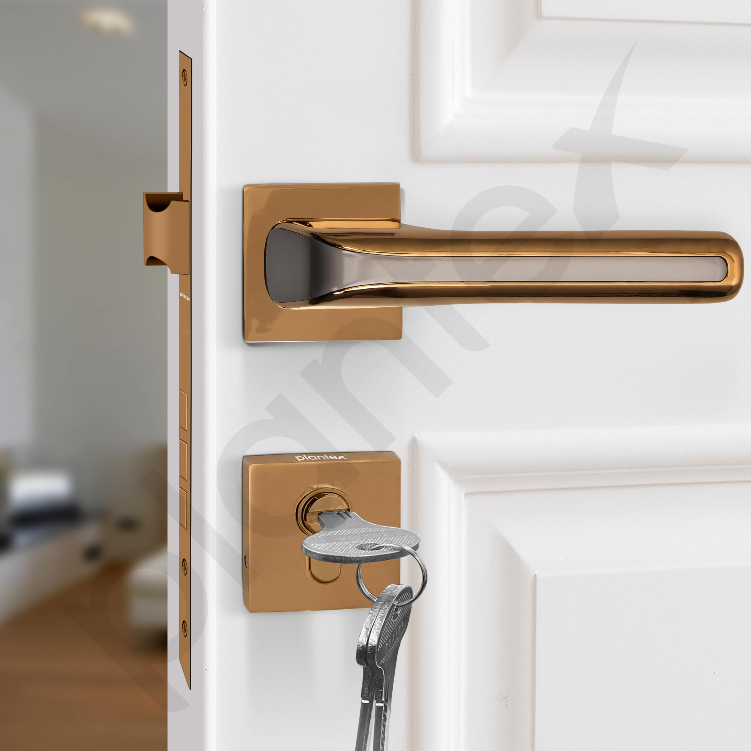 Plantex Mortise Lock Set - Secure & Stylish Door Lock -7