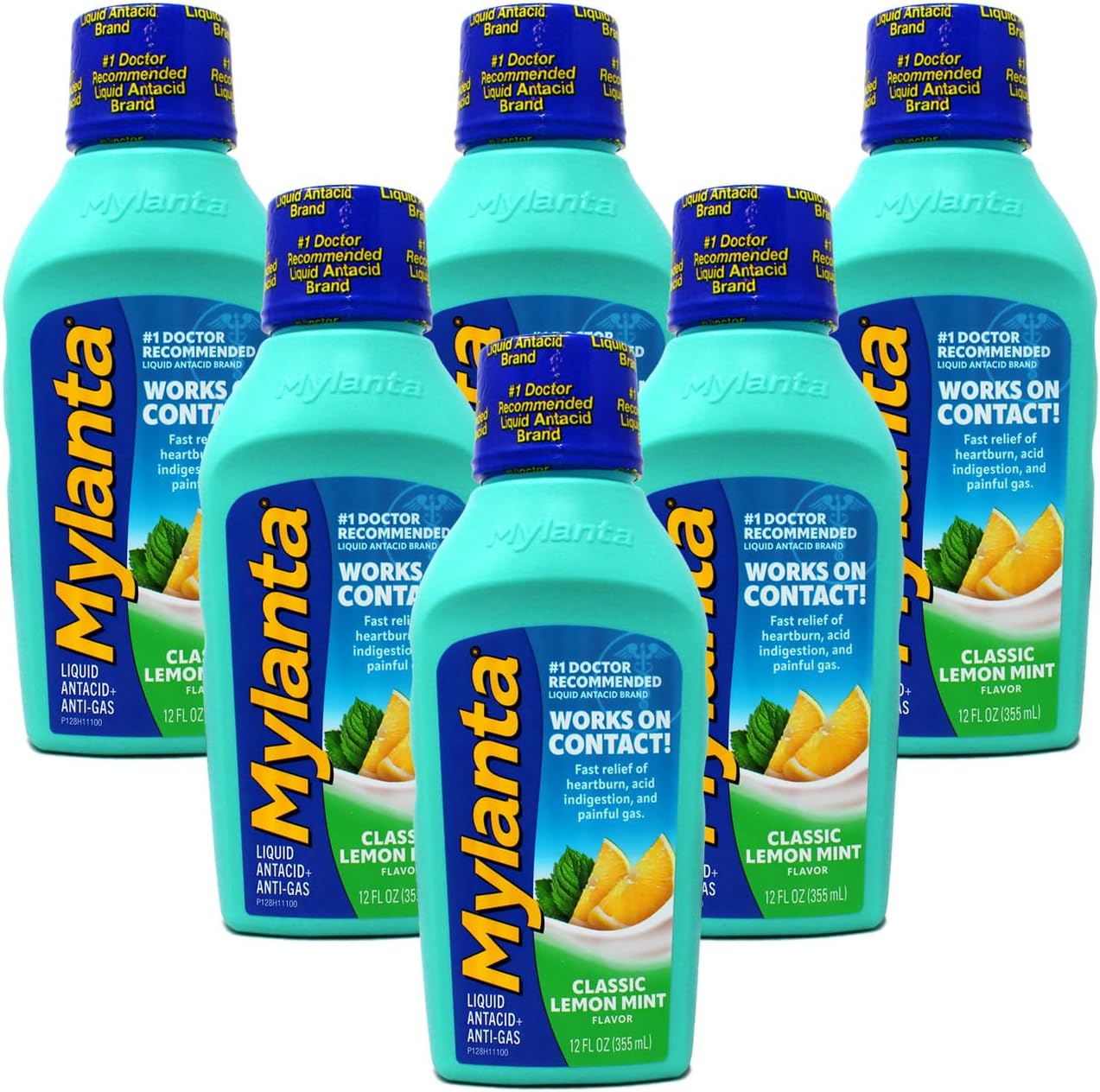 Mylanta Liquid Antacid + Anti Gas Classic Flavor (Pack of 6)