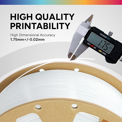 Vista 297 de Overture - Filamento PLA de impresión 3D para la mayoría de FDM en 1.75 milímetros, en bobina de 1 kilogramo de 200 x 200 milímetros y de precisión