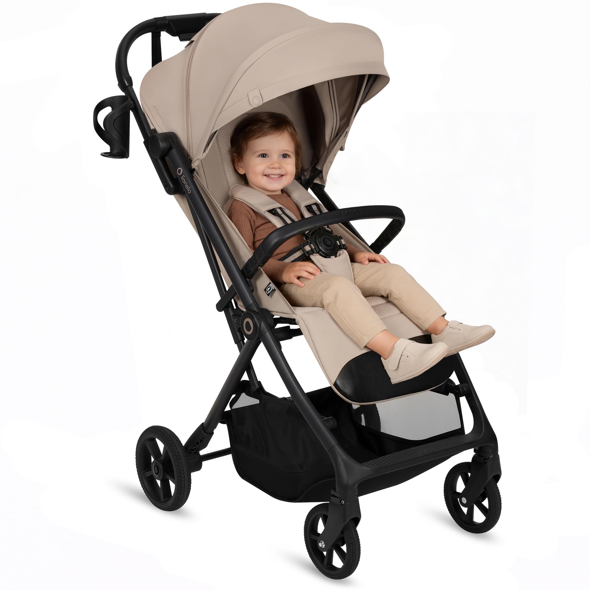 Lionelo Tansi Silla de Paseo Ligera y Carrito Bebé Compacto, hasta 22 kg, Plegado Automático con una Mano, Posición Reclinable, Ruedas GravelTech con Amortiguación, Capota Impermeablee, Mosquitera