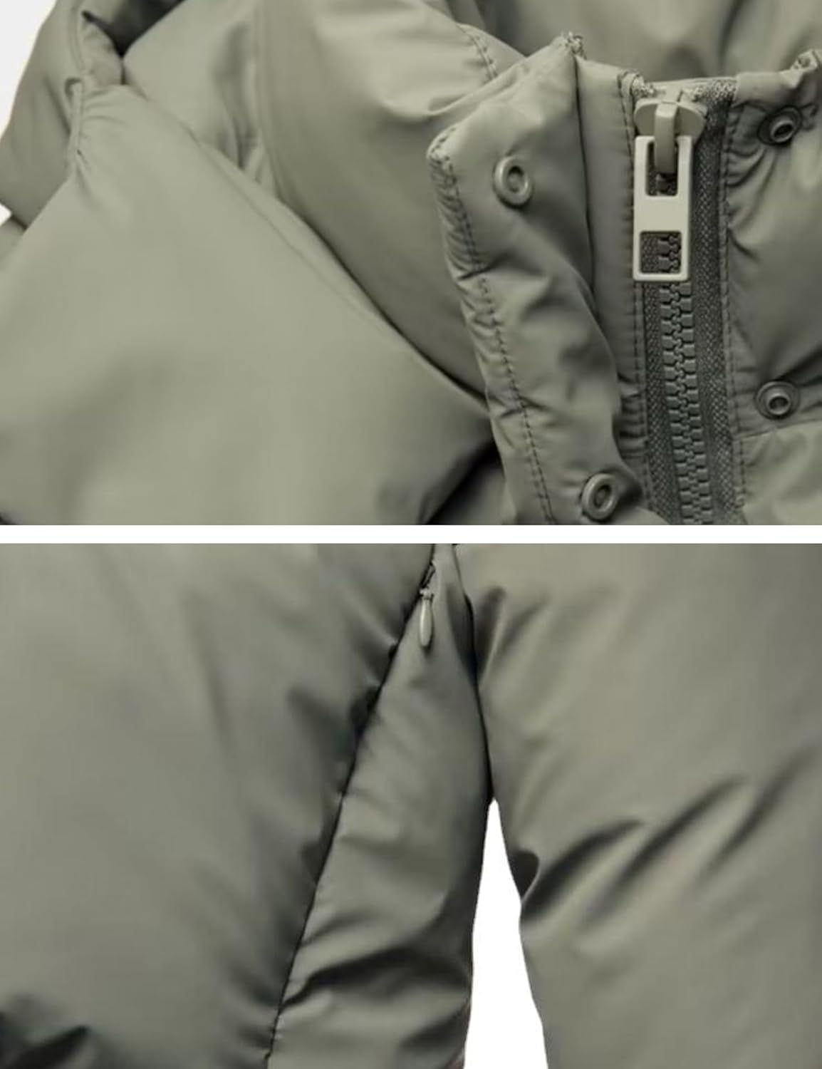 Women's Winter Crop Hooded Puffer Jacket Baggy Warm Zip Up Short Quilted Down Jackets Outerwear