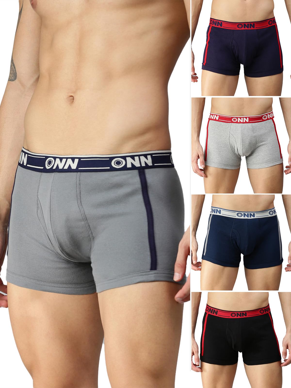 onn Men's Cotton Boxers (Pack of 5) (Colors May Vary)-picture-29