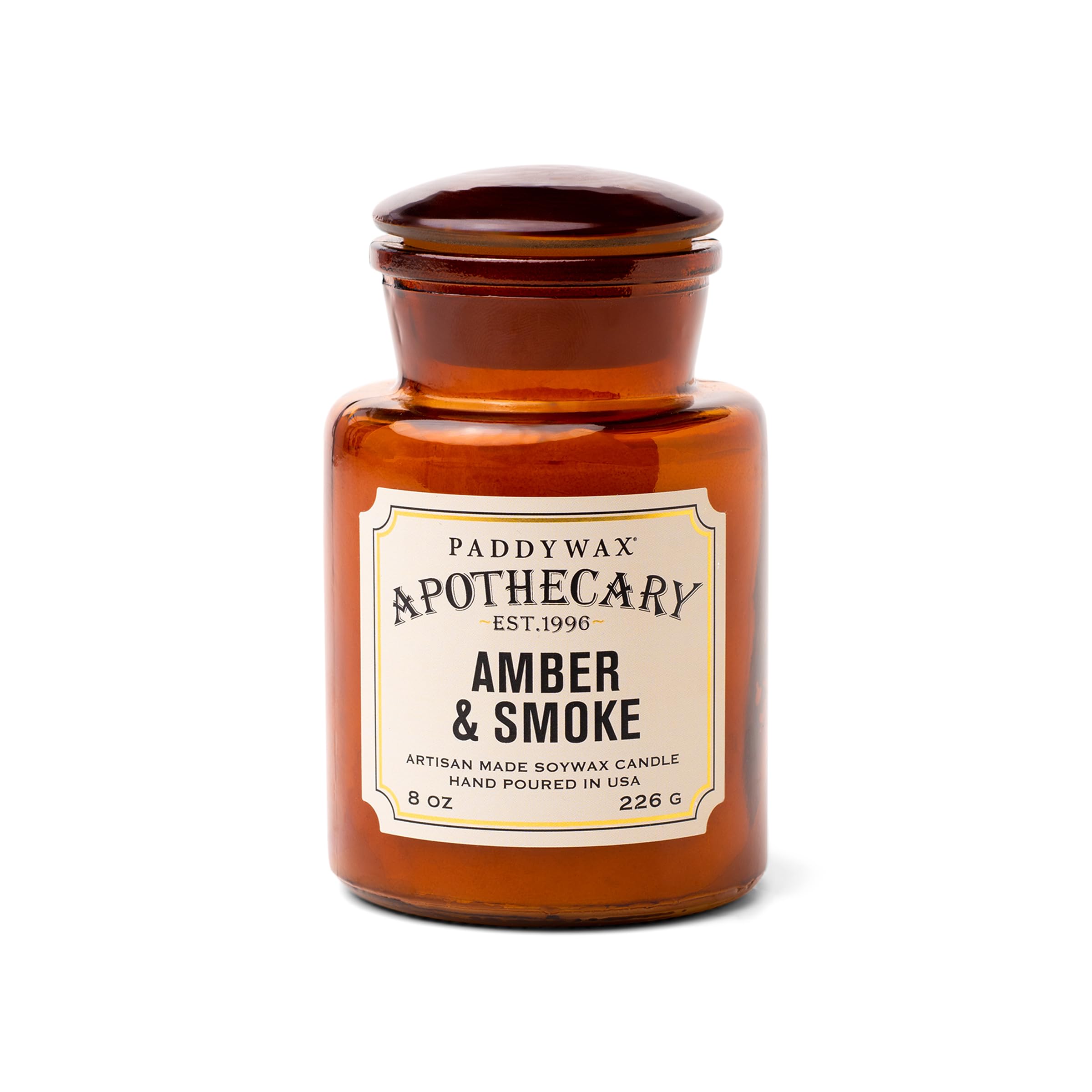 Paddywax Amber & Smoke Scented Candles Artisan Apothecary Candle, 226G,
