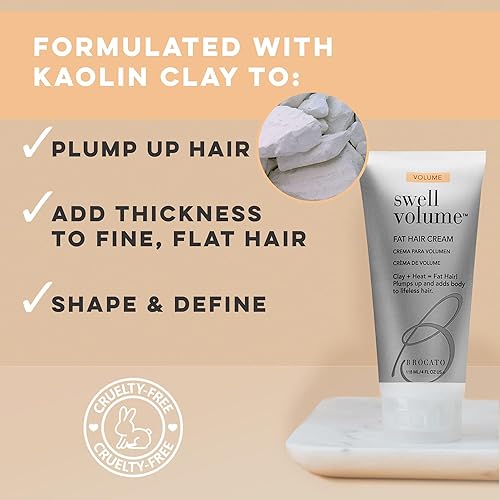 Miniatura 9 de Brocato Swell Volume Hair Creams Productos voluminizadores y espesantes para hombres y mujeres, crema voluminizadora para cabello graso activado por