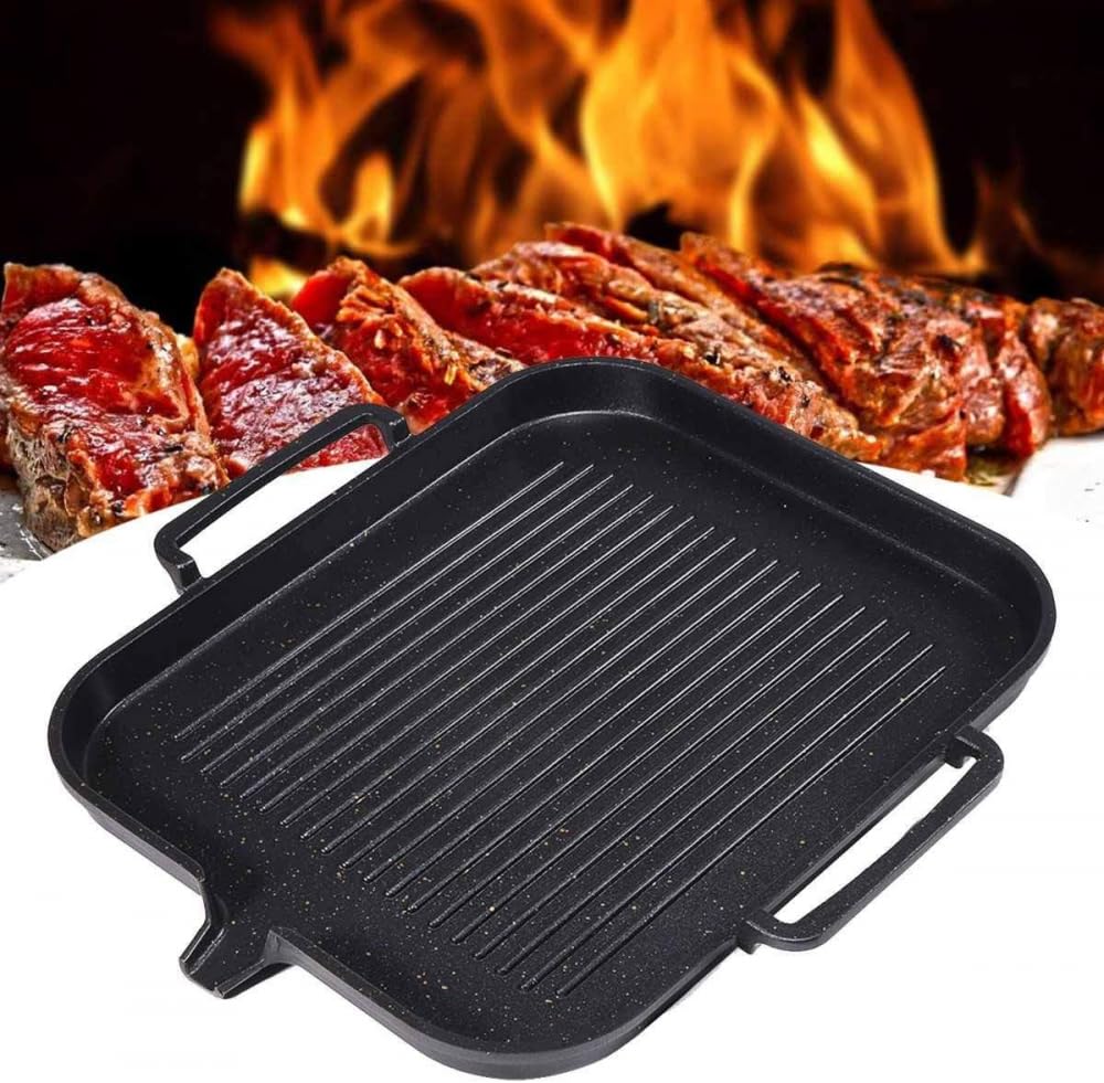 BBQ Barbecue Alluminio Frittura Grill Pan Piastra Rivestimento antiaderente Pentole Induzione Compatibile Cucina Cucina BBQ Pan