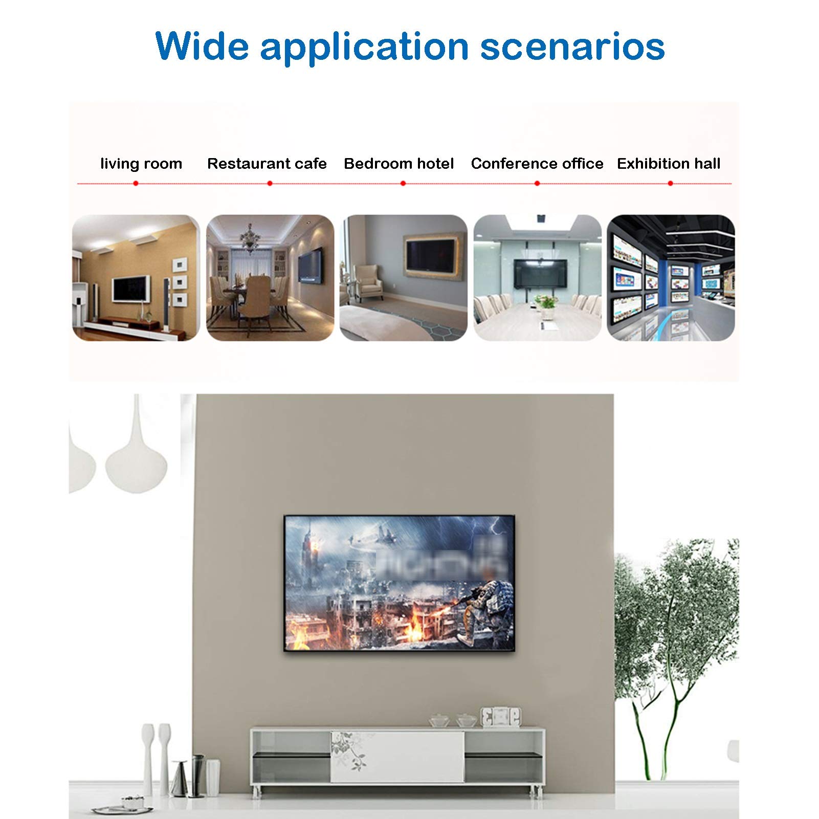 LIU- Soporte De Pared Inclinable for TV for La Mayoría De Televisores Curvos De Pantalla Plana De Plasma OLED LCD LED De 32-55 Pulgadas, VESA 400X400mm Soporta hasta 50 Kg