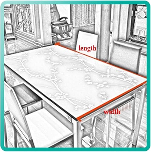 Miniatura 6 de AYLYHD Protector de mesa de PVC transparente para mesas de comedor, cubierta de plástico transparente fuerte, almohadilla impermeable lavable,