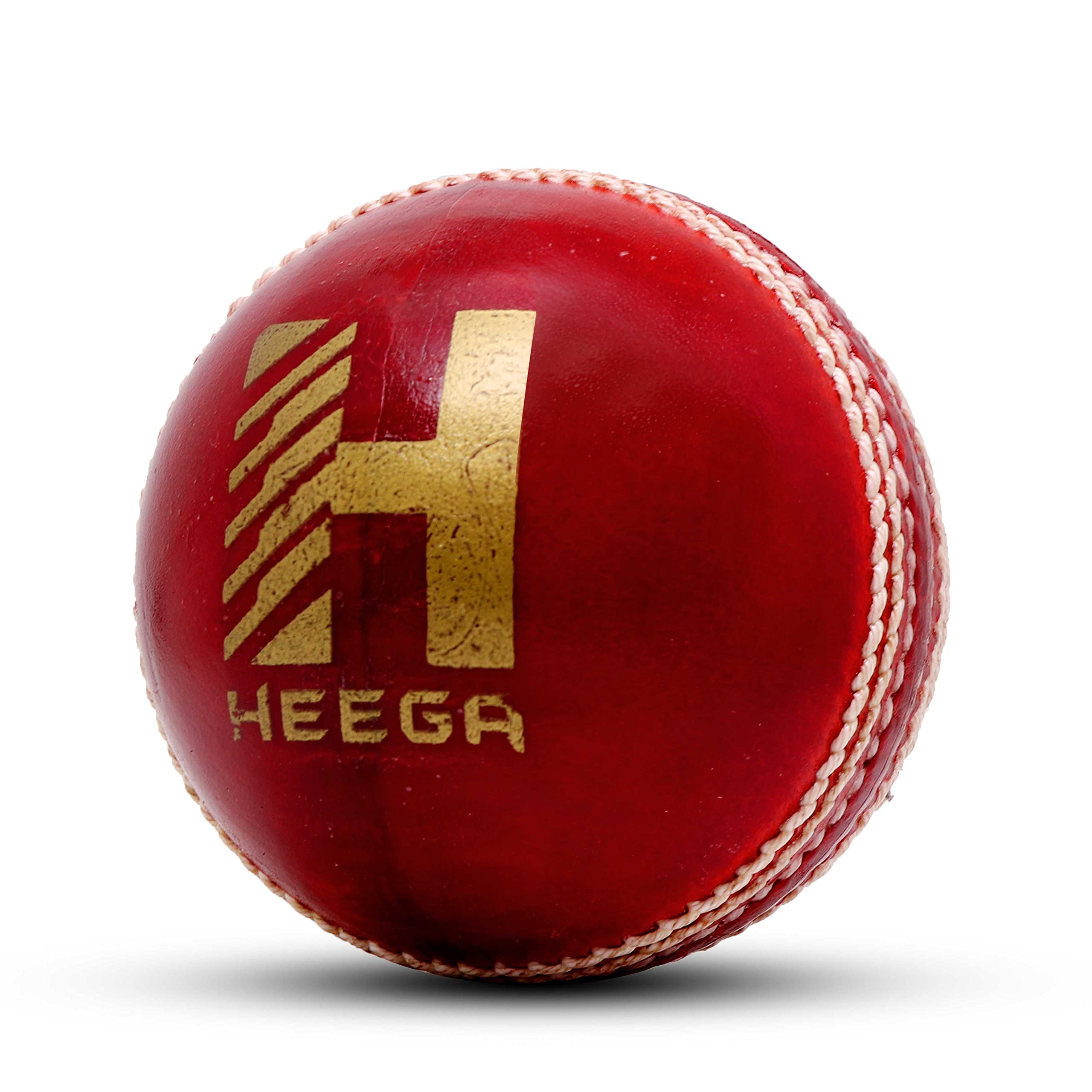 Heega Super Club Natural Red Cricket Leather Ball (Pack of 1)-picture-15
