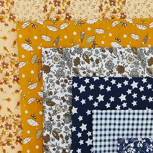 Miniatura 85 de Fat Quarters - Paquete de 7 piezas de 100% algodón de 19.69 x 19.69 pulgadas (19.7 x 19.7 in), precortadas de tela para acolchar de retazos, costura