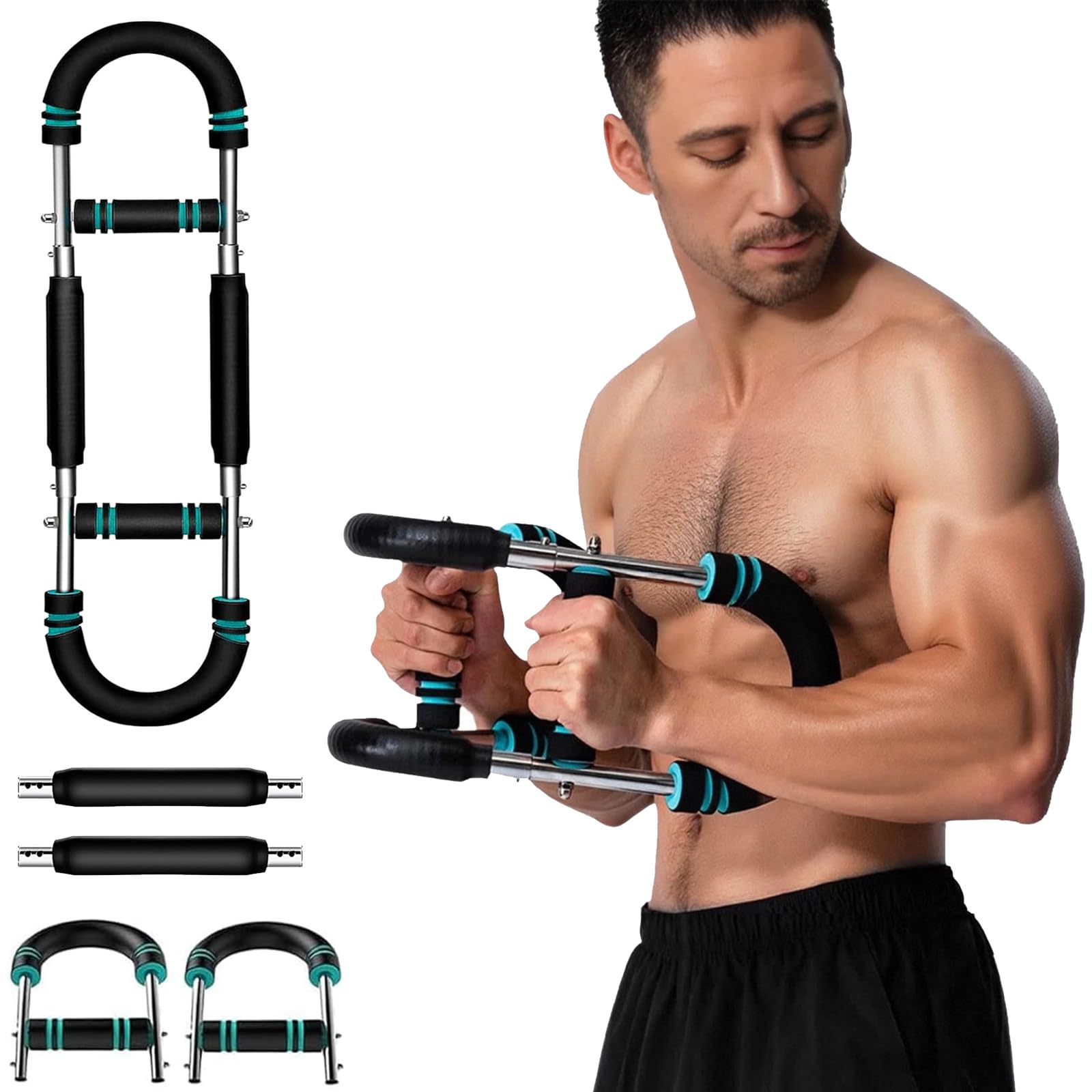 NOAOVO Twister Arm Trainer, Adjustable Resistance Twister Arm Exerciser Chest Exerciser for Men, Portable Chest Workout Equipment Arm Trainer for Men