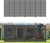 Outdoorchairs 6-Panel HDPE Privacy Fence Screen with Stand, 72"H Freestanding for Backyard, Pool, Balcony, AC Cover