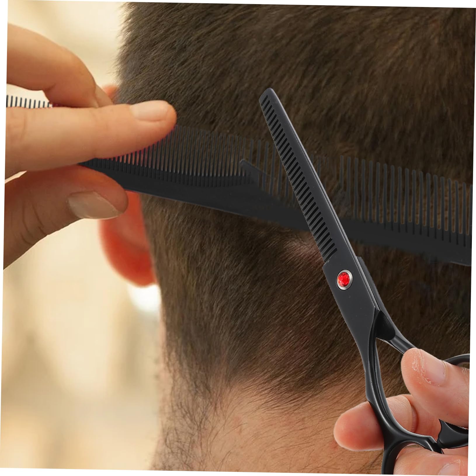 Didiseaon 2 Pz Forbici Da Depilazione Del Viso Forbice Per Denti Piccole Forbici Forbice Da Rasoio Da Salone Tosatrici Da Professionali Acciaio Inossidabile Black