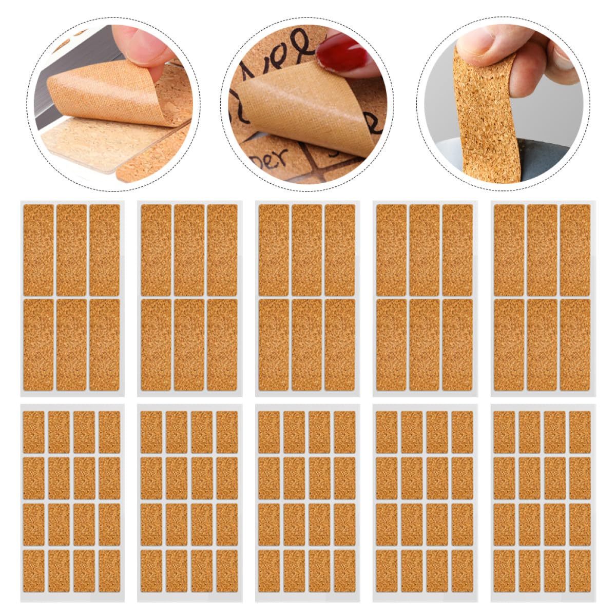 Lurrose Étiquettes Liege 96 Feuilles Autocollants D'étiquettes En Liège Autocollant Étanche Autocollants Pour Pots D'épices De Bureau De Couleur Étiquette Alimentaire