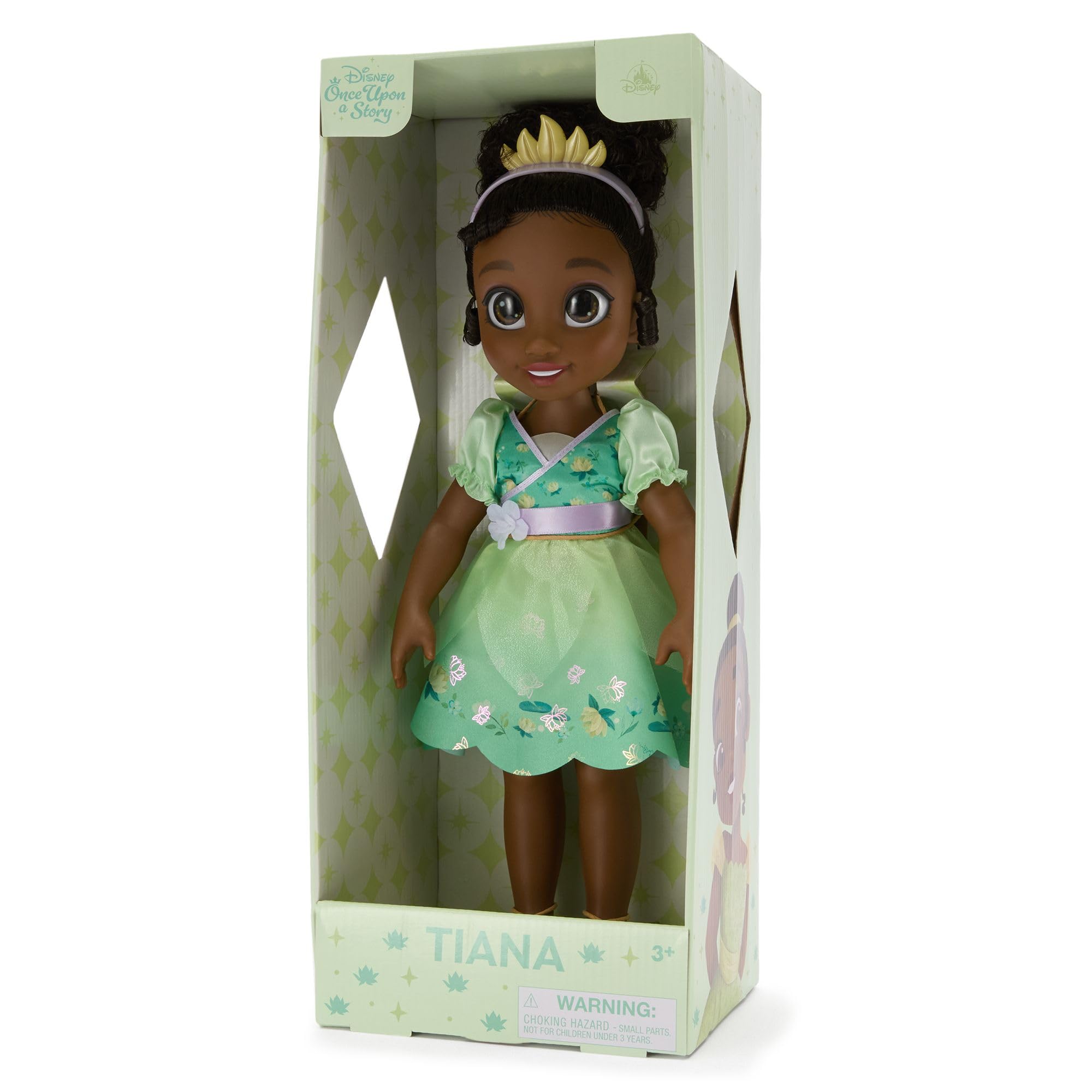 Disney Store Official Tiana Doll with Toy Hair Brush, The Princess & The Frog, 40.5cm / 16", Once Upon a Story Collection, Age 3+