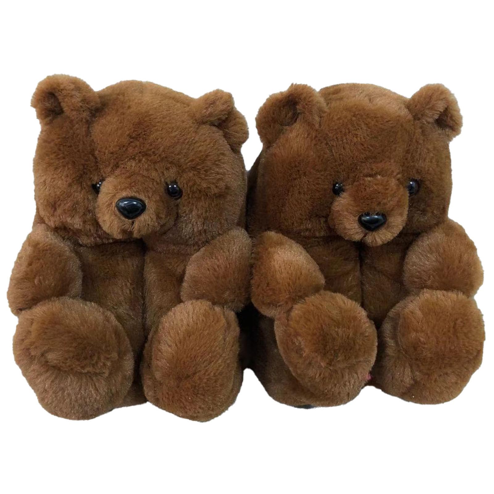 MACITATeddy Bear Slippers for Women Men - Fluffy Soft Plush Cosy Autumn Cute Novelty Footwear Winter Slippers Perfect for Christmas/Halloween/Birthday