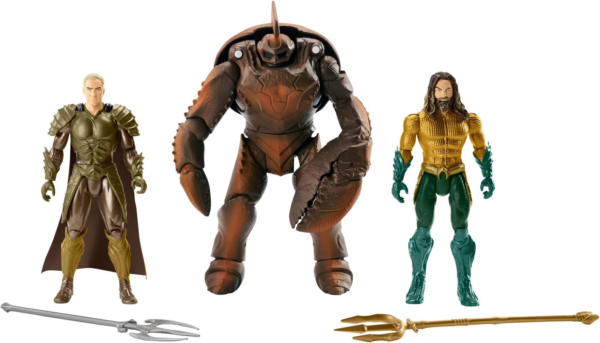 Mattel Aquaman Movie, Aquaman, Orm, Brine King Action Figure 3-Pack, 6 Inch Figures, DC Comics