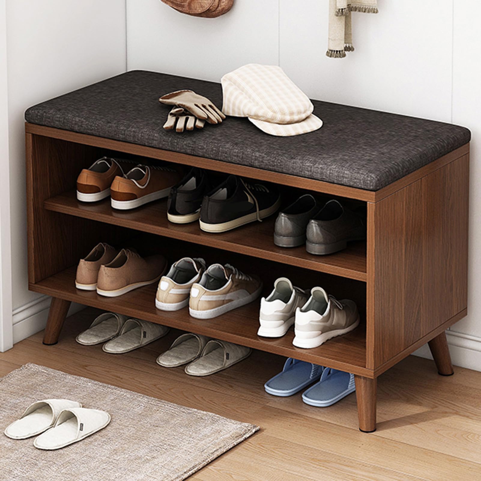 Étagère à chaussures élégante pour résoudre le désordre dans le couloir et l'entrée