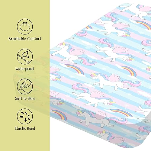 Miniatura 3 de Funda para cambiador de pañales de bebé, 1 paquete de sábanas bajeras de alta calidad, 28 x 32 pulgadas, tamaño estándar, mezcla de algodón ultra