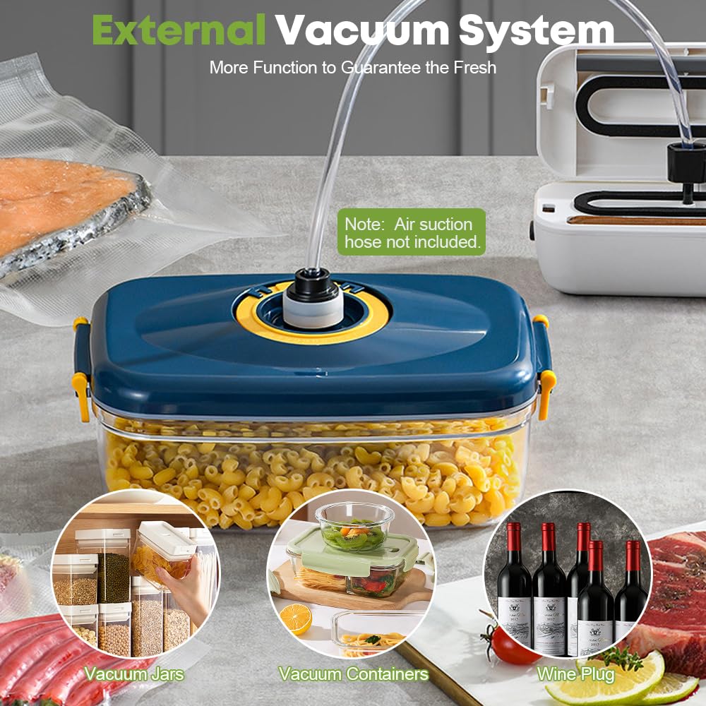 Machine Sous Vide Alimentaire 5 En 1 - Appareil De Conservation Avec Mode Sec/humide - Aspiration 90 KPa - Inclut 30 Sacs - Pour Viandes, Légumes, Préparations