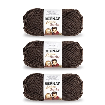 Bernat Softee Chunky 深褐色毛线