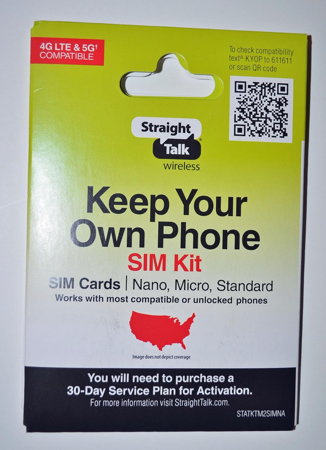 Straight Talk Keep Your Own Phone SIM Kit for Unlocked CDMA