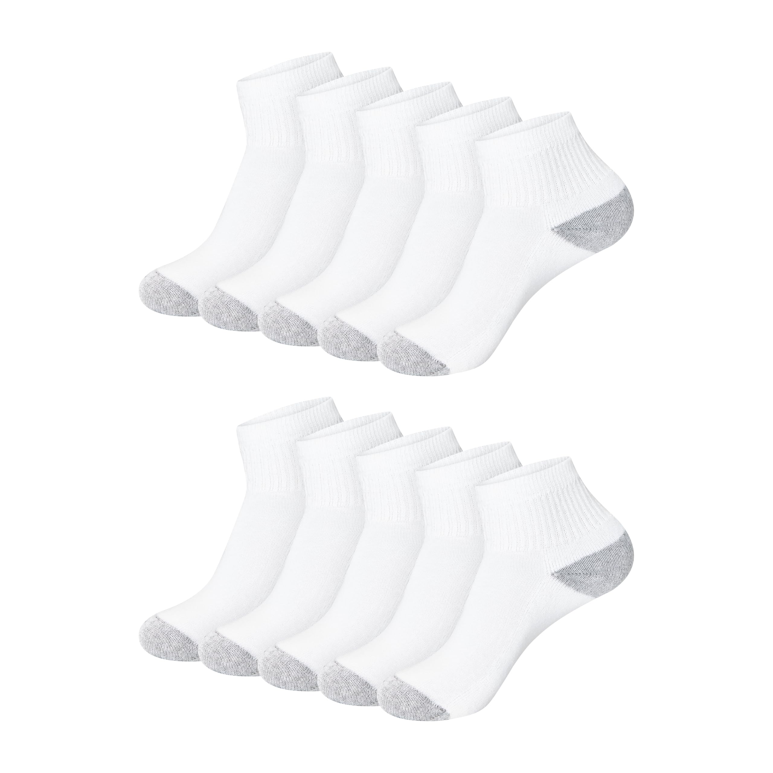 hanes 10 Pair Cushioned Women's Athletic Socks - Ankle White 5-9-picture-50