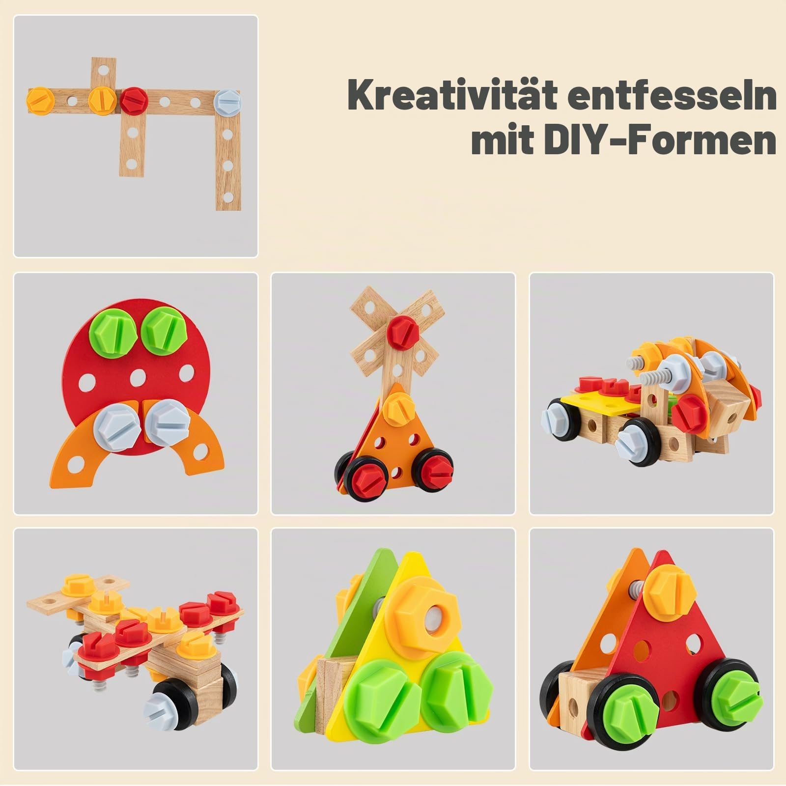 HOMASIS Werkzeugbank Kinder, Werkbank Spielwerkbank Holz, Werkstatt mit 33 TLG. Zubehör & Tafel & Arbeitsplatte & unteren Ablage, Spielzeug-Werkbank Kinderwerkbank ab 3 Jahre (54x30x83cm)