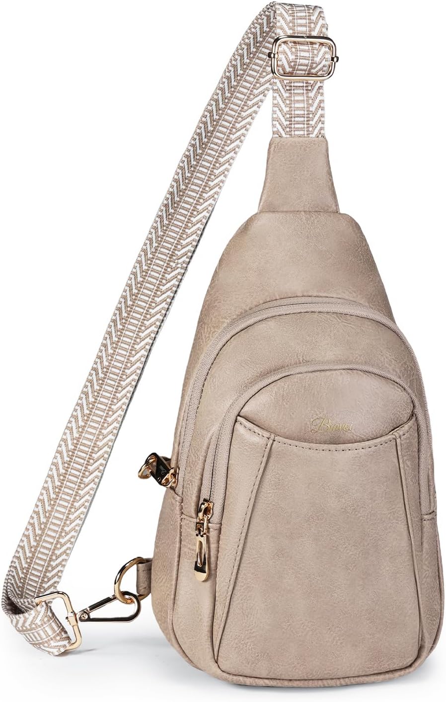 Crossbody Bags for Women Anti Theft Small Sling Handbag with Zipper Lock Vegan Leather RFID Blocking Chest Pure