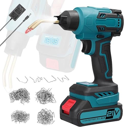 Miniatura 8 de Weytoll - Soldador de plástico inalámbrico, pistola de soldadura de plástico inalámbrica de 21 V, kit de soldadura de plástico, kit de reparación de