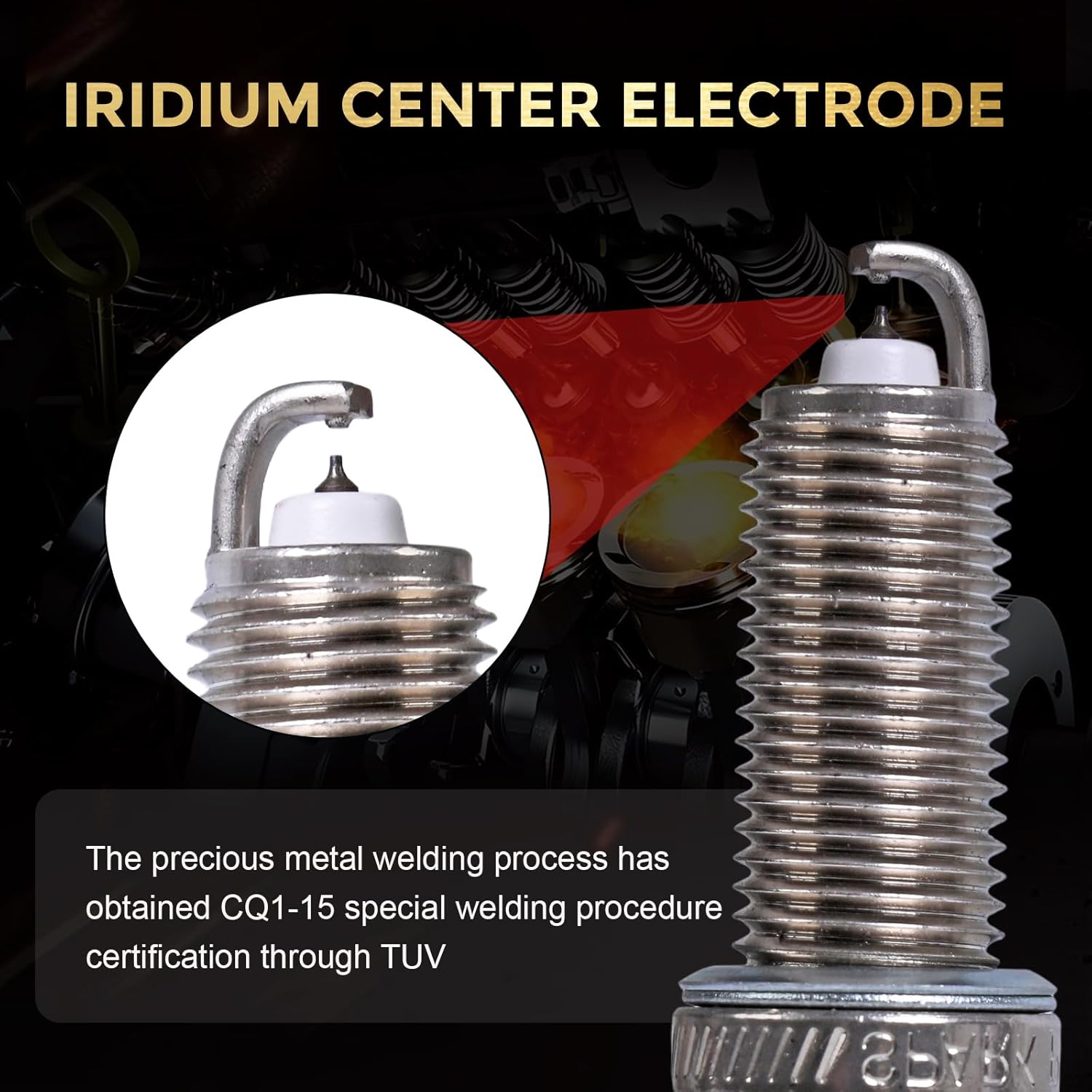 XP5701 Iridium Spark Plug Compatible with 2011-2021 3.6 Dodge Challenger Charger Durango Caravan Journey Grand Jeep Grand Cherokee Wrangler Chrysler 200 300 Town & Country Ram 1500 V6 3.6L Set of 6