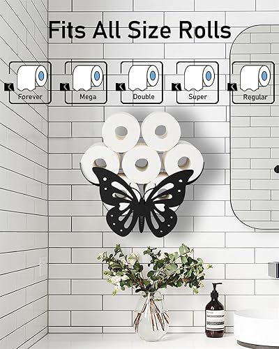 Miniatura 5 de Gojoamoy Bulldog Soporte de almacenamiento de papel higiénico, decoración de animales de metal, decoración de baño, organizador independiente para